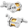 Cufflinks Inc Fishing Reel Cufflinks - Silver/Gold