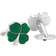 Cufflinks Inc Clover Cufflinks - Silver/Green