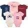 Hudson Short Sleeve Bodysuits 5-pack - Girls Club (10116495)