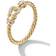 David Yurman Petite Buckle Ring - Gold/Diamonds