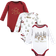 Hudson Cotton Long-Sleeve Bodysuits 3-pack - Girl Holiday Village (10118349)