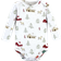Hudson Cotton Long-Sleeve Bodysuits 3-pack - Girl Holiday Village (10118349)