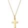 Moon & Meadow Cross Pendant Necklace - Gold