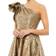 Mac Duggal One-Shoulder A-Line Midi Dress - Antique Bronze