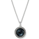 Ippolita Stella Lollipop Pendant Necklace in Hematite Doublet with Diamonds in Sterling Silver