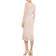 Mac Duggal Long Sleeve Sequin Sheath Dress - Nude Silver