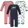 Hudson Baby Cotton Coveralls 3-pack - Christmasaurus (10115319)