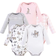 Hudson Long Sleeve Bodysuits 3-pack - Pink Winter