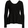 Rebecca Taylor Scoop Neck Peplum Pullover - Black