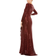 Mac Duggal Sequin Wrap Evening Gown - Wine