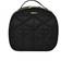 Modella Quilted Round Train Case Cosmetic Duffle - Black