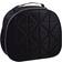 Modella Quilted Round Train Case Cosmetic Duffle - Black