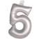 Folat ballongfigur 3 med ögla 36 cm silver Silver