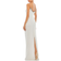 Mac Duggal Fully Beaded Scoop Neck Gown - White