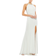 Mac Duggal Beaded Halter Jersey Evening Gown - White