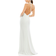 Mac Duggal Beaded Halter Jersey Evening Gown - White