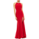 Mac Duggal Beaded Halter Jersey Evening Gown - Red