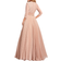 Mac Duggal Embellished-Waist Pleated-Skirt Gown - Rose Gold