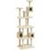 vidaXL Albero Per Gatti Con Tiragraffi In Sisal Crema 188 cm
