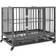 vidaXL Cage Pour Chiens Avec Roues Et Toit Acier 102x72x85 cm Chenil Enclos