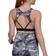adidas Hyperglam Aeroready Training Marble-Print Bra - Multicolor/Black