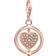 Thomas Sabo Charm Club Collectable Pavé Heart charm Pendent - Rose Gold/Transparent