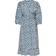 Only Olivia 3/4-Sleeve Wrapping Middle Dress - Blue/Fog