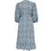 Only Olivia 3/4-Sleeve Wrapping Middle Dress - Blue/Fog