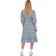 Only Olivia 3/4-Sleeve Wrapping Middle Dress - Blue/Fog