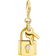 Thomas Sabo Charm Club Collectable Lock with Key Charm Pendant - Gold/Transparent