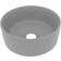 vidaXL Wastafel Rond 40 x 15 cm Keramiek Mat Lichtgrijs