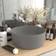 vidaXL Lavandino Lusso Rotondo Grigio Chiaro Opaco 40x15 cm in Ceramica