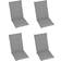 vidaXL Chair Cushion 4 Pcs Outdoor Garden High Back Gray Fabric Cojín de silla Gris (120x50cm)