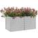 vidaXL Garden Raised Bed 63'x31.5'x30.3' Galvanized Steel Silver 80x160x77cm