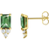 Thomas Sabo Ear Studs - Gold/Green/Transparent