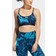 adidas Light Support Flower Print Bra - Craft Blue/Legend Ink