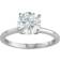 Charles & Colvard Moissanite Solitaire Ring - White Gold/Diamond