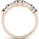 Charles & Colvard Moissanite Round and Baguette Stackable Ring - Rose Gold/Diamonds