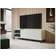 Furniturebox Charlotte H102 Blanco + Negro 150 x 52 x 40 cm Mueble de TV 150x52cm