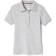 French Toast Girl's Short Sleeve Interlock Polo with Picot Collar - Heather Grey