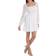 1.State Smock Bodice Ruffle Hem Long Sleeve Minidress - Soft Ecru