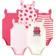 Touched By Nature Baby Strawberries Bodysuits 5-pack - Berry