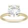 Charles & Colvard Moissanite Solitaire Ring - Gold/Diamond