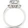 Charles & Colvard Moissanite Emerald Engagement Ring - White Gold/Diamonds