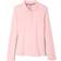 French Toast Girl's Long Sleeve Interlock Knit Polo with Picot Collar - Pink