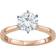 Charles & Colvard Solitaire Ring - Gold/Silver/Transparent