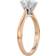 Charles & Colvard Solitaire Ring - Gold/Silver/Transparent