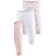 The Peanutshell Baby Girl Flower Cuffed Pants 5-Pack - Pink & White (7314PAN5W)