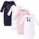 Hudson Baby Girl's Cotton Gowns 4-pack - Love