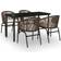 vidaXL 3099229 Patio Dining Set, 1 Table incl. 4 Chairs